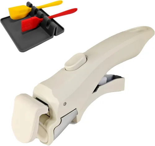 Miniatura 11 de Mango extraíble para olla, mango universal, repuesto para ollas y sartenes, se adapta a todos los utensilios de cocina, incluye soporte para Beige