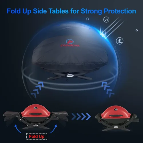 Miniatura 2 de Comnova Weber Q Series - Cubierta para parrilla – Resistente e impermeable, cubierta de barbacoa de 26.5 pulgadas para Q1000, Q1200, Q1400