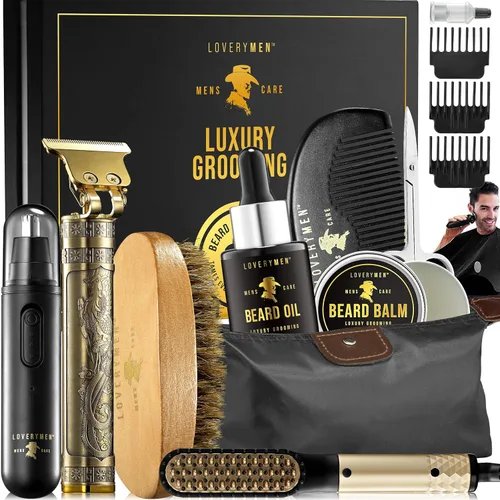 Miniatura 6 de Kit de aseo para barba, ideas de regalo para el día del padre para marido, regalos de papá para el día del padre, recortadora de barba, recortadora
