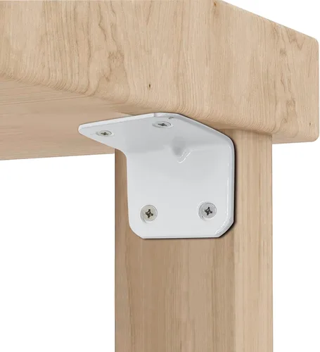 Miniatura 5 de Uenhoy 4 soportes de esquina blancos, soportes pequeños en forma de L de 1 x 1 x 1.3 pulgadas (0.984 x 0.984 x 1.260 in), 90 grados en ángulo recto