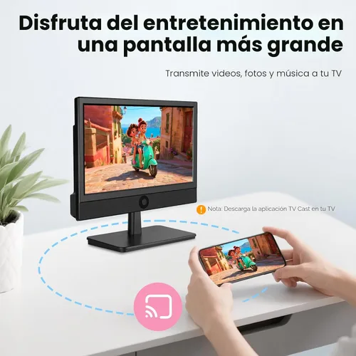 Miniatura 5 de Smart TV pequeño de 12.5 pulgadas, Full HD 1080P, Smart TV de pantalla plana compacta con aplicación integrada, sintonizador digital ATSC, entradas