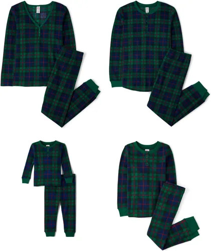 The Children's Place Family Matching, Plaid Waffle 2 Piece Pajama Sets