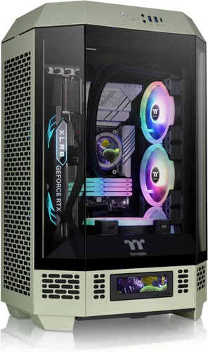 Miniatura 10 de Thermaltake Torre 300 Edición de Verano Matcha Plum Micro-ATX; Incluye 2 ventiladores CT de 140mm; Soporta hasta un radiador de 420mm; Capaz