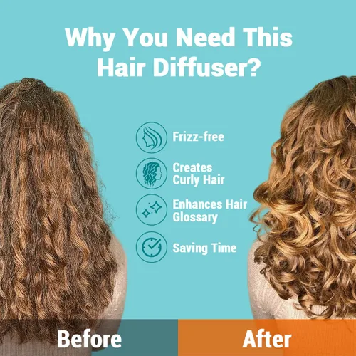 Miniatura 2 de KAHEM Difusor de pelo universal, ajustable de 1.77 a 2.76 pulgadas, accesorio difusor de secador de pelo para cabello rizado sin encrespamiento