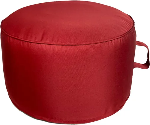 Miniatura 13 de QILLOWAY Otomana inflable para exteriores para patio, puf redondo impermeable, reposapiés inflable, reposapiés al aire libre para piscina, jardín