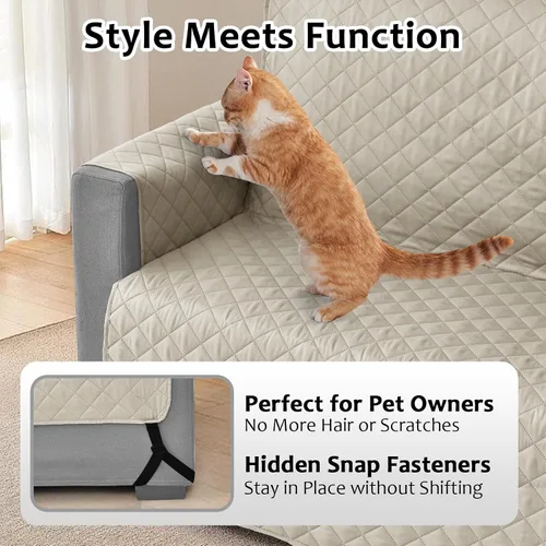 Miniatura 6 de Fundas para Sofá Seccional Impermeables 6 Piezas Funda para Sofá en Forma de L Lavable Antideslizante Fundas Protectoras para Sofá Seccional Suaves