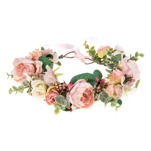 Miniatura 7 de Vividsun - Corona floral y ajustable para usar en bodas, festivales y sesiones de foto