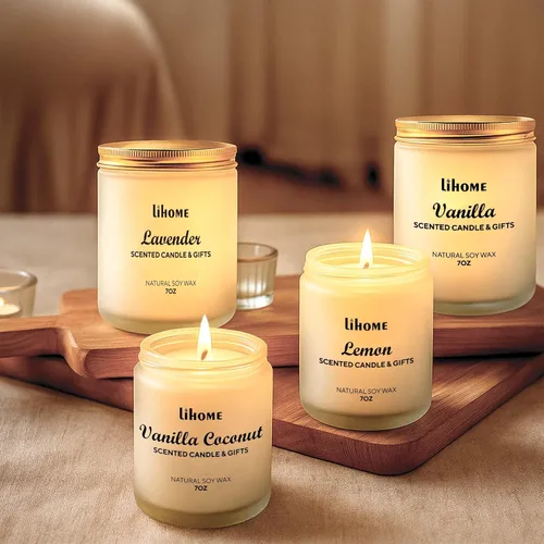 Miniatura 7 de Velas de regalo para mujeres, vela de cera de soja natural para el hogar perfumada perfecta para Navidad, cumpleaños, día de la madre, velas