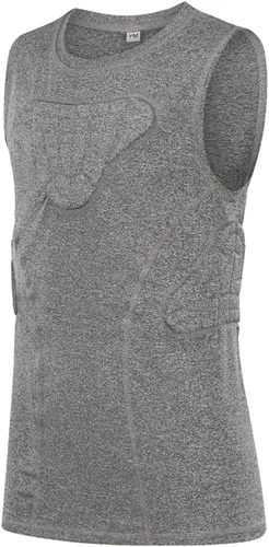 Miniatura 5 de TUOY Camisas de compresión acolchadas para jóvenes, protector de costillas en el pecho para fútbol, paintball, béisbol