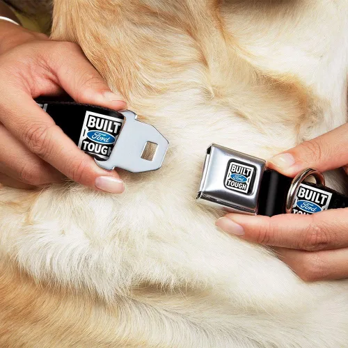 Miniatura 8 de Buckle-Down BUILT FORD TOUGH Logo2 - Collar de perro con hebilla para cinturón de seguridad, negro/blanco/azul, 1 pulgada de ancho, se adapta a