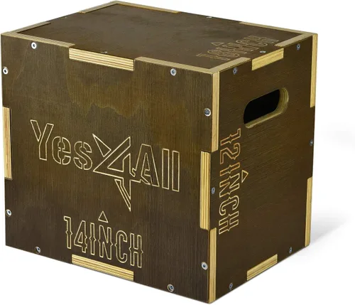 Miniatura 12 de Yes4All Plyo Box, 3-in-1 Wooden Box Jump for Home Gym, Lunges, Squats, Dips