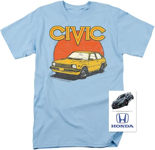 Miniatura 2 de Camiseta y calcomanías de Honda Vintage Distressed Civic
