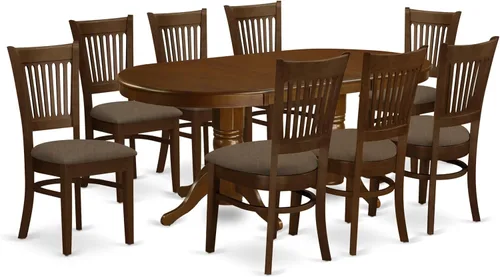 Miniatura 9 de East West Furniture VANC5-ESP-C - Juego de mesa de comedor de 5 piezas para 4 personas, incluye una mesa de cocina ovalada con hojas de mariposa y 4