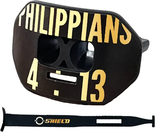 Miniatura 14 de O Shield Protector bucal con diseño de vórtice de fútbol americano con diseño de flujo de aire, ajuste hermético para una mejor respiración