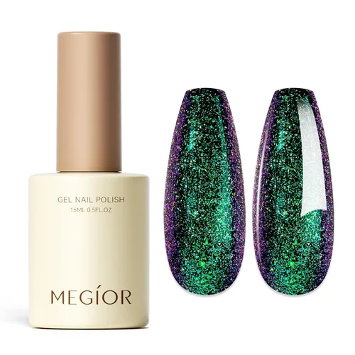 Miniatura 46 de MEGIOR Esmalte de uñas de gel blanco de 0.5 fl oz, color blanco antiguo, secado con luz UV, esmalte de gel francés, arte de uñas, salón de manicura