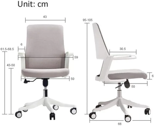 Silla de oficina Silla de respaldo Simple Home Mesh Transpirable Oficina Elevador Silla de personal Silla de conferencia (gris)