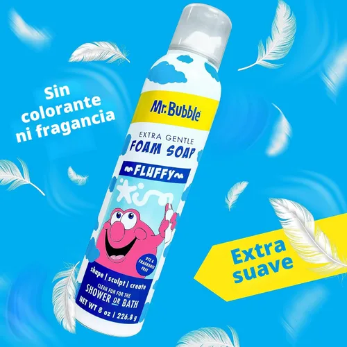Miniatura 3 de Mr. Bubble Jabón de espuma extra suave, sin fragancia, para manos y cuerpo, 8 onzas, paquete de 6