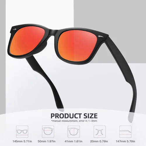 Miniatura 16 de MEETSUN Polarized Sunglasses for Women Men Classic Retro Square Frame Driving Sun Glasses UV Protection