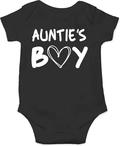 AW Fashions Auntie's Boy - Body para bebé, divertido y lindo traje para bebé, adorable mameluco para recién nacido