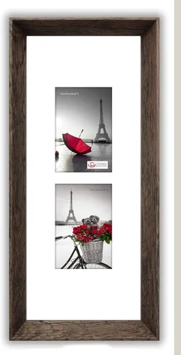 Miniatura 6 de UNIWARE Portarretratos de madera MDF con acabado suave envolvente, para regalo/memoria familiar, montaje en pared (11 x 14 pulgadas, negro, 1 unidad)