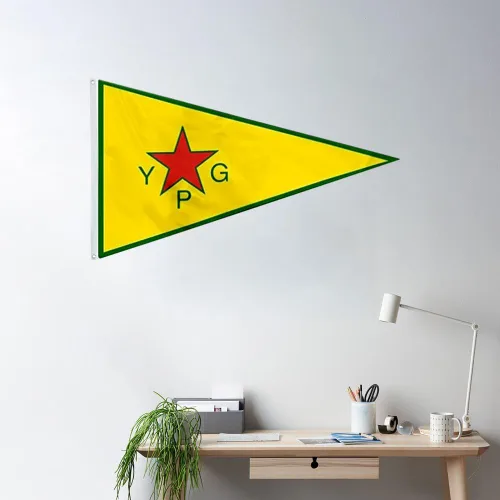 Miniatura 4 de Fyon Unidades de protección del pueblo YPG; bandera oficial del ala armada del Comité Supremo Kurdo 3x5ft