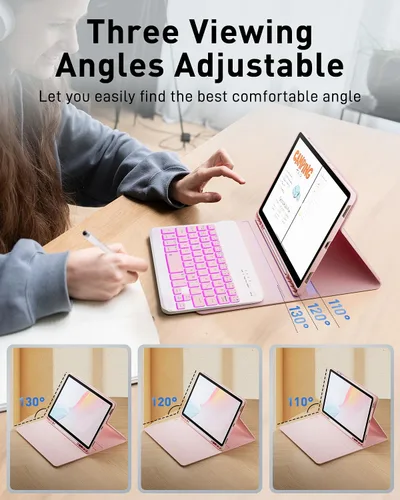 Miniatura 4 de Funda de teclado para Tab A9 de 8.7 pulgadas con teclado Samsung Galaxy Tab A9-2023 (SM-X110/SM-X115) Funda para tableta con teclado mágico