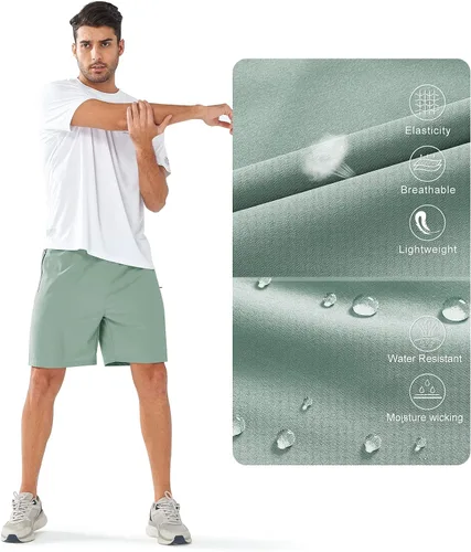 Miniatura 5 de NORTHYARD Pantalones cortos deportivos ligeros de secado rápido y de 7pulgadas para hombre, para senderismo, deportes, gimnasio, correr