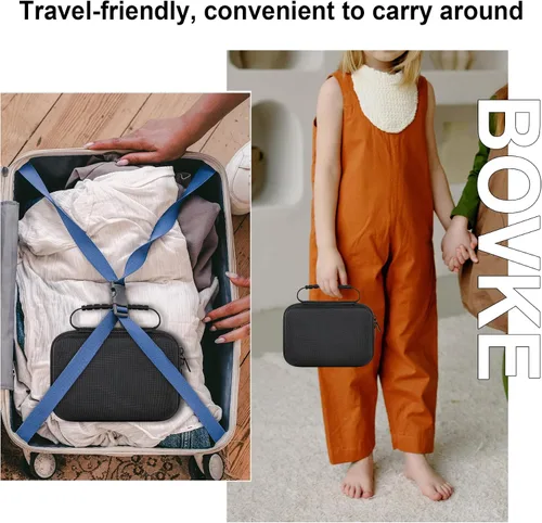 Miniatura 3 de BOVKE Estuche de transporte compatible con MINIBEAR Cámara Digital Instantánea Selfie Video Cámara Videocámara Bolsa de Almacenamiento con Espacio