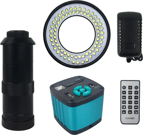 Miniatura 9 de 48MP 4K 1080P 22MP 14MP HDMI USB VGA Video Industrial Soldadura Digital Reparación Microscopio Cámara C Mount Lens LED Ring Light