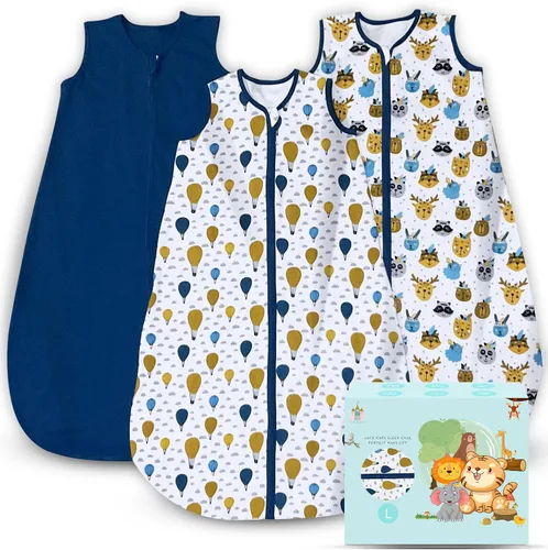 Miniatura 31 de Cute Castle Saco de dormir para bebé de 0 a 6 meses, ligero, 100% algodón, cremallera de 2 vías, TOG 0.5, manta de vestir para bebés, ropa de dormir