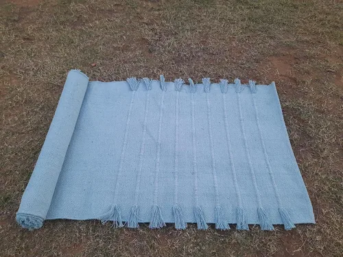 Miniatura 18 de Jaipur art & Rugs Estera de yoga de algodón orgánico - Alfombra tejida a mano ecológica - Antideslizante y gruesa (61x183x13mm) para fitness diario