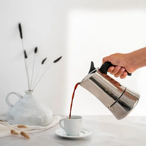 Miniatura 6 de Bialetti Moon Exclusive - Olla Moka de acero inoxidable de inducción, cafetera de estufa para espresso, cafetera italiana, 4 tomas de café expreso