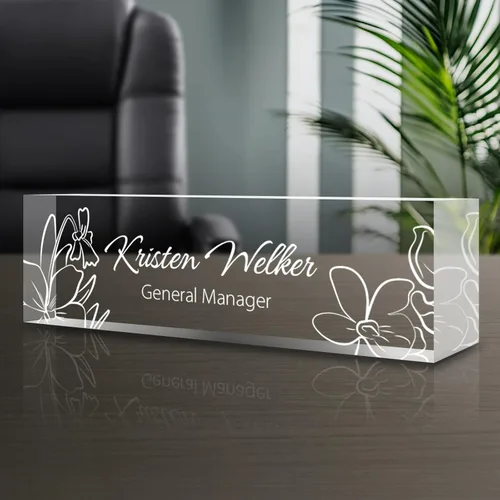 Miniatura 22 de Placa de nombre personalizada para escritorio, placas de nombre grabadas personalizadas para hombre, regalos del día del jefe para jefe, decoración