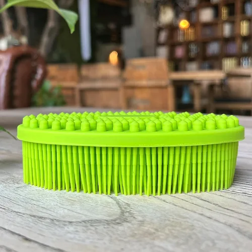 Miniatura 2 de Cepillo sensorial prémium para niños o autismo, limpiador corporal de silicona suave, cepillos sensoriales 2 en 1 para terapia ocupacional, esponja