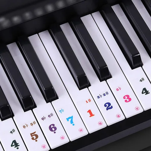 Miniatura 7 de Calcomanías de números 2 hojas para teclado de piano y teclados extraíbles