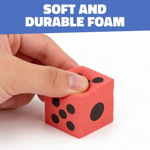 Miniatura 2 de ~ 12 ~ Dados de espuma ~ 1.5 pulgadas ~ Juegos de enseñanza de matemáticas ~ NUEVO
