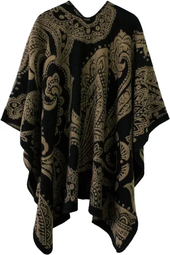 Miniatura 182 de Urban CoCo Poncho de colores para mujer, chal con frente abierto, color en bloques