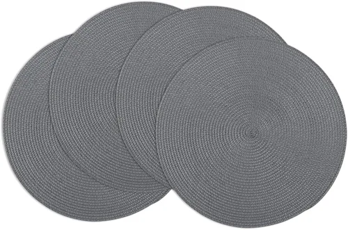 Miniatura 11 de Winknowl Juego de 4 manteles individuales redondos trenzados, lavables, tejidos resistentes al calor, para mesas de cocina, comedor, manteles Beige