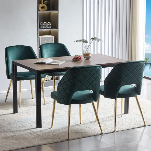 Miniatura 19 de Homedot Juego de 2 sillas de comedor, sillas de cocina modernas para el hogar, silla tapizada para sala de estar, silla lateral única con respaldo