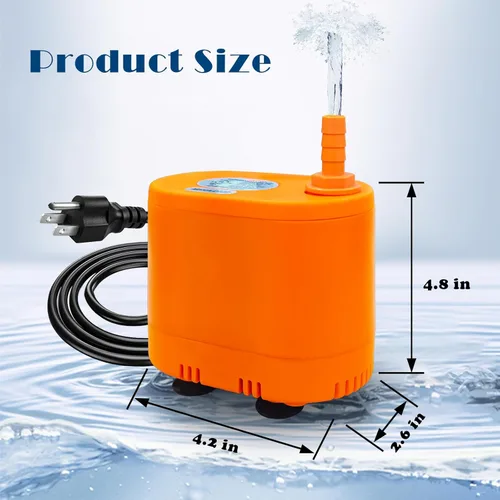 Miniatura 2 de luti Pet - Bomba de agua sumergible de 600 GPH 40W para estanque, acuario, hidroponía, pecera, cascada con UL (HB-D555)