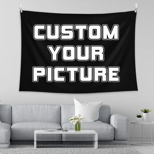 BLINGPAINTING Tapiz personalizado para cargar imágenes personalizables, telón de fondo personalizado, crea tu propio tapiz para colgar en la pared