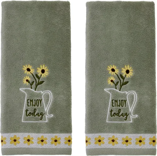 Miniatura 11 de SKL Home Bee Kind - Juego de 2 toallas de mano bordadas 100% algodón, decorativas para baño, cocina, bar y regalo, lavanda