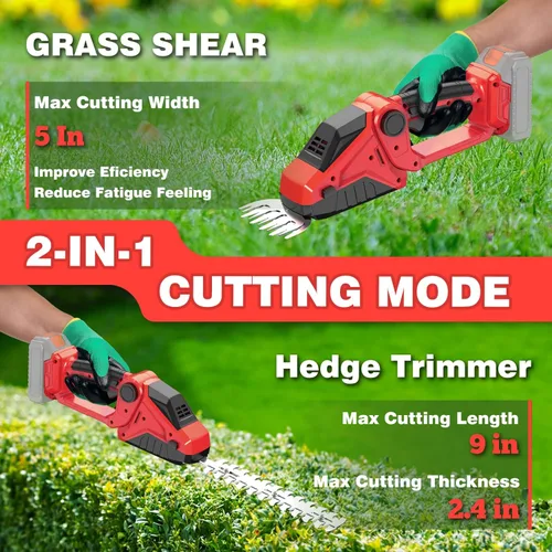 Miniatura 3 de Cortasetos inalámbrico para batería Milwaukee M18 (sin batería), mini tijeras de césped inalámbricas de 2200 RPM, cortasetos eléctrico de mano 2
