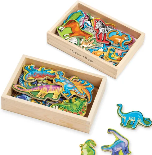 Miniatura 4 de Melissa & Doug Juego de imanes de madera - Animales y dinosaurios con 40 imanes de madera