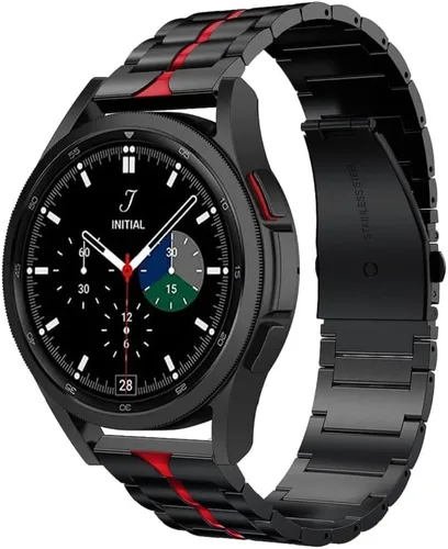 Correa de repuesto compatible con Samsung Galaxy Watch 4 Classic de 1.81 pulgadas y 1.65 pulgadas, proceso de esmalte de 0.78 pulgadas, acero