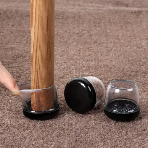 Miniatura 3 de Deslizadores de silla para suelos alfombrados, 16 piezas deslizantes redondos para muebles, protectores de patas de silla para alfombra, hacen que