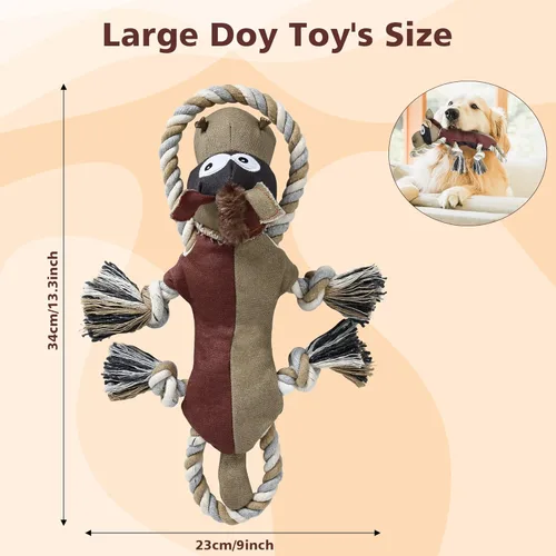 Miniatura 5 de IOKHEIRA Juguetes para Perros para Masticadores Agresivos, Juguetes para Perros Duros e Indestructibles, Juguetes Chirriantes para Perros Grandes