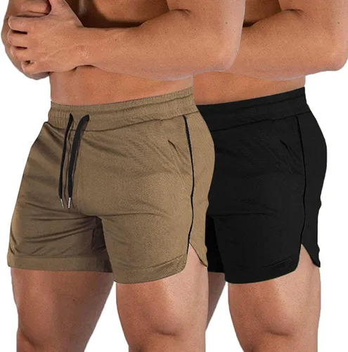 EVERWORTH Pantalones cortos deportivos para hombre, pantalones cortos de entrenamiento para gimnasio, pantalones cortos casuales para correr,