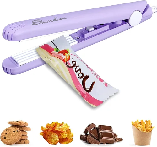 Mini sellador de bolsas – Gadget de cocina sellador portátil de bolsas de papas fritas, resellador de bolsas de alimentos para almacenamiento de