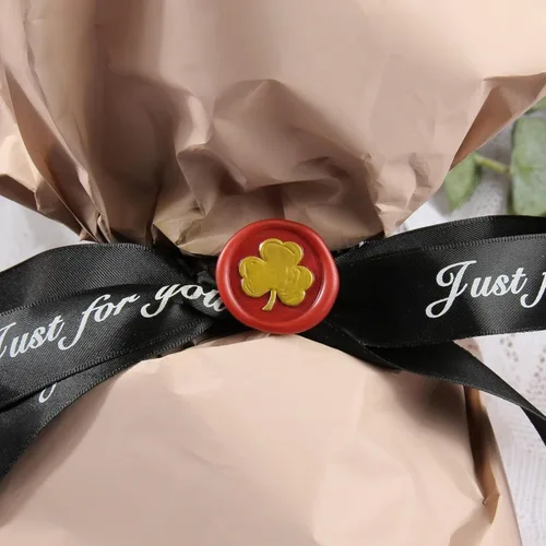 Miniatura 3 de Sello de cera de trébol, símbolos celtas de la antigüedad, sello de cera de sellado con mango de palisandro para decoración en invitaciones, Nudo